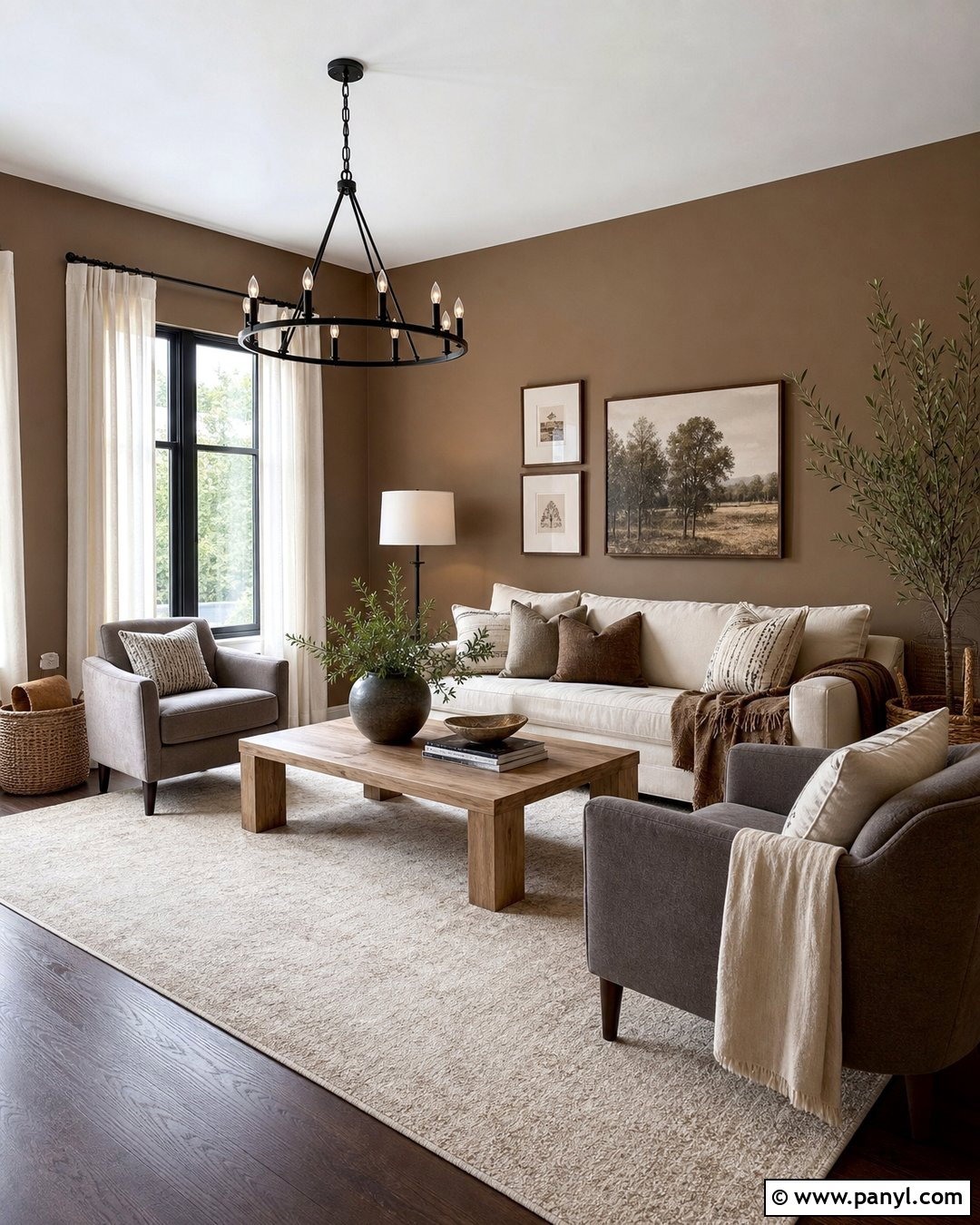 Light Brown Living Room Walls - 35 Brown Wall Color Ideas