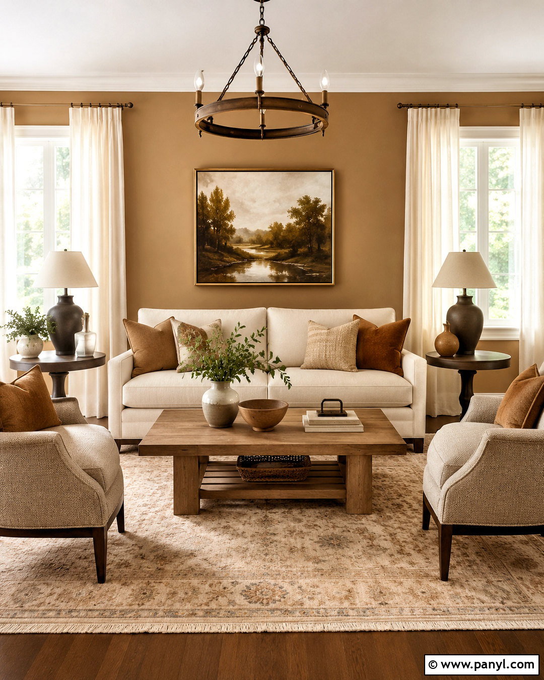 Light Brown Living Room With Cream Furniture - 20 light brown living room ideas