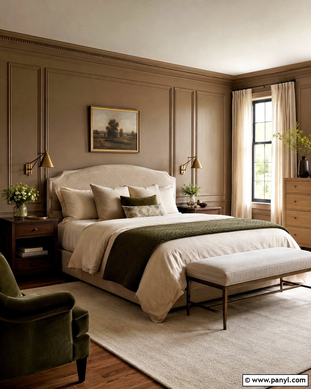 Light Brown Paneled Bedroom Wall - 20 light brown wall ideas
