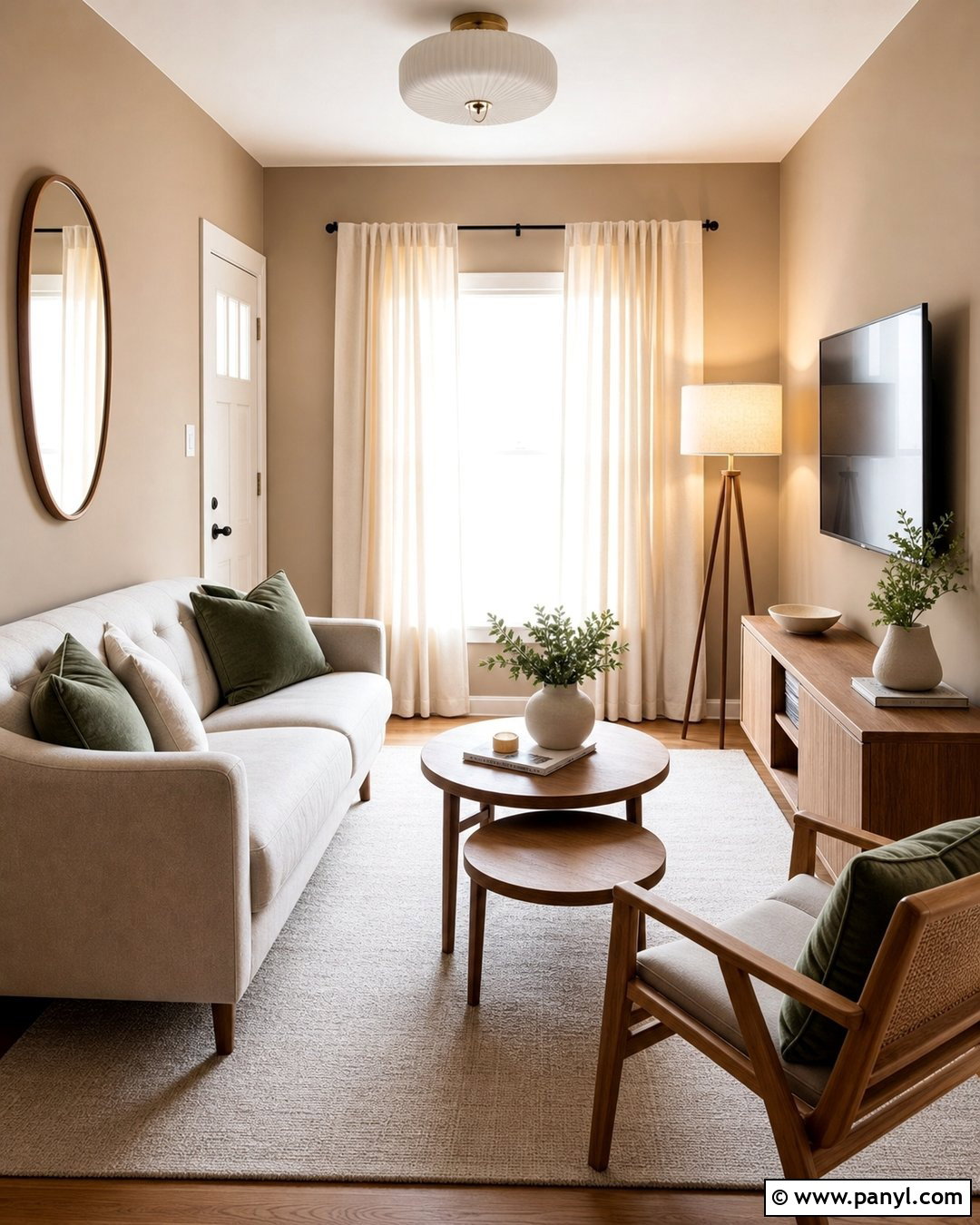 Light Brown Small Living Room - 35 Light Brown Wall Paint Ideas