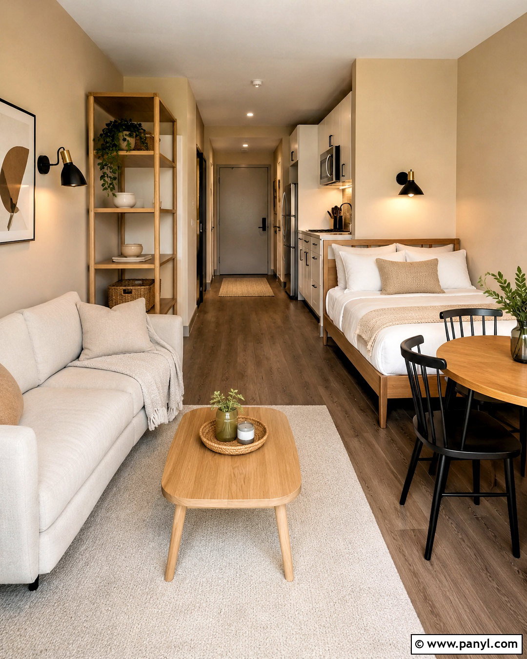 Light Brown Studio Apartment - 20 light brown room ideas