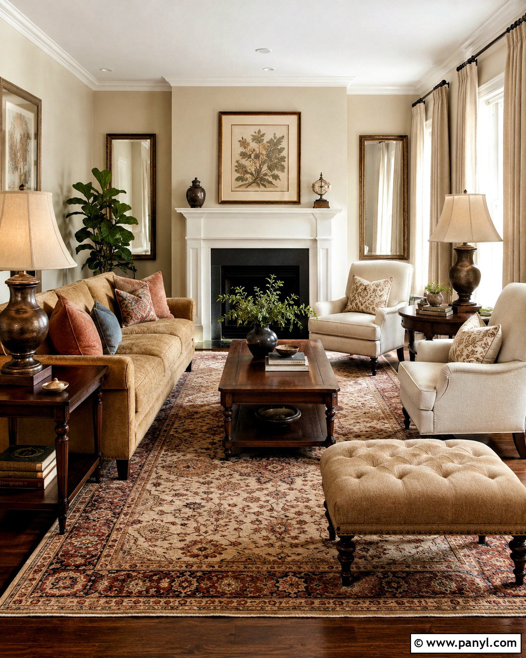 Light Brown Traditional Living Room - 20 light brown living room ideas