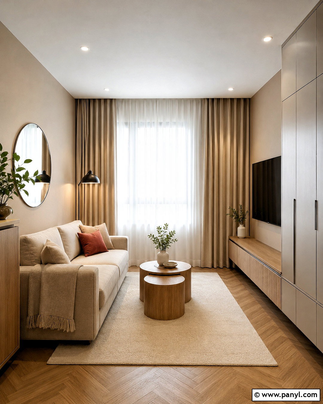 Light Brown Walls In A Small Apartment - 20 light brown wall ideas