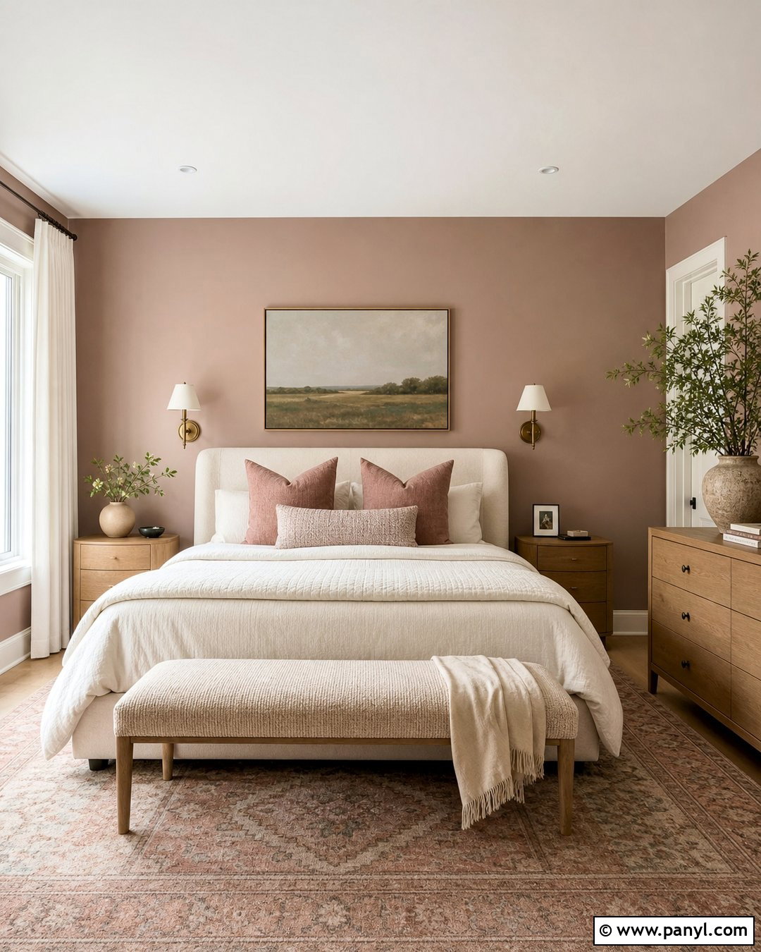 Light Brown Walls With Blush Pink - 35 Light Brown Wall Paint Ideas