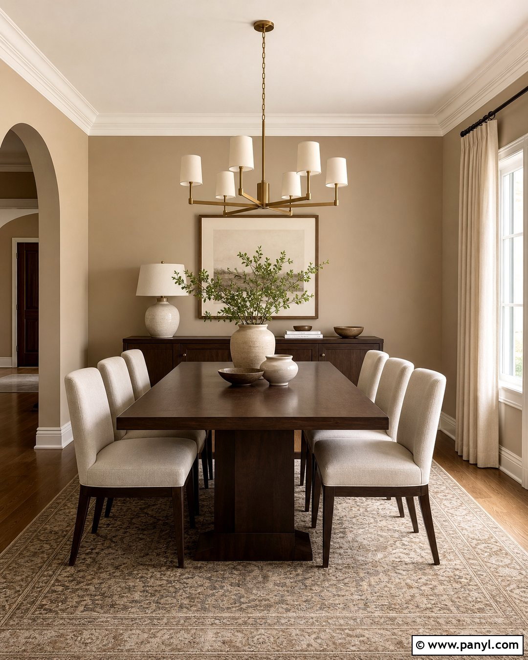 Light Brown Walls With Dark Wood Furniture - 35 Light Brown Wall Paint Ideas