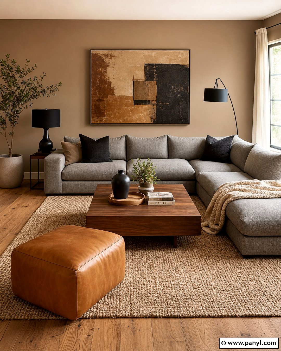 Light Brown Walls With Gray Furniture - 35 Light Brown Wall Paint Ideas