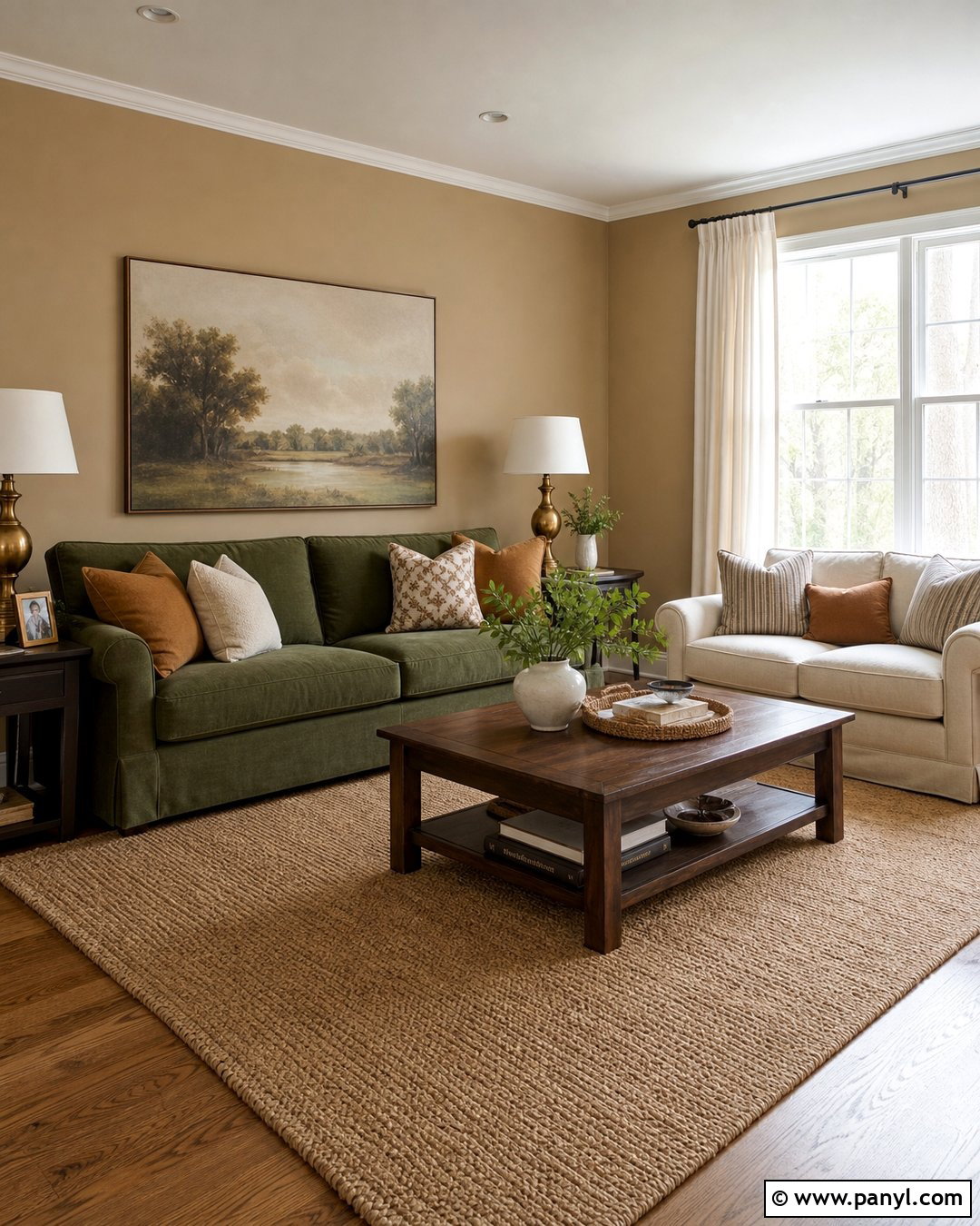 Light Brown Walls With Olive Green - 35 Light Brown Wall Paint Ideas