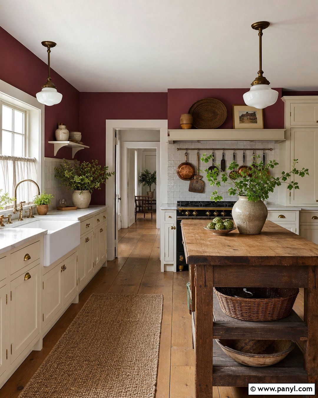 Light Burgundy Kitchen Walls In A Farmhouse Kitchen - 20 light burgundy kitchen walls