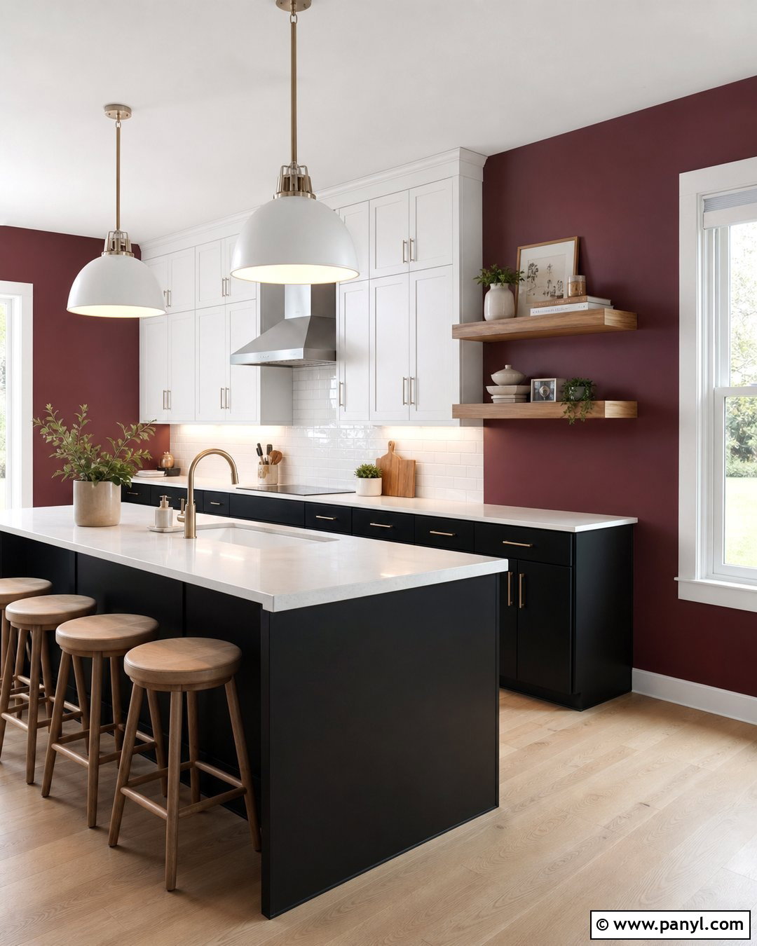 Light Burgundy Kitchen Walls With Black Cabinets - 20 light burgundy kitchen walls