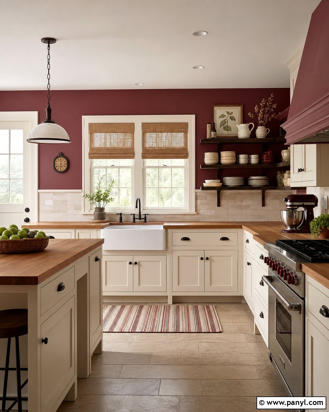 Light Burgundy Kitchen Walls With Butcher Block Counters - 20 light burgundy kitchen walls