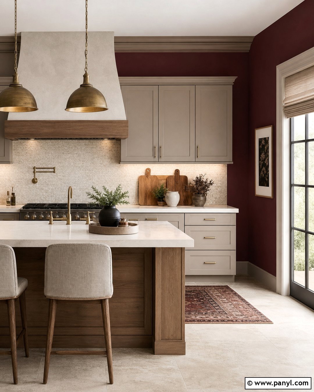 Light Burgundy Kitchen Walls With Greige Cabinets - 20 light burgundy kitchen walls