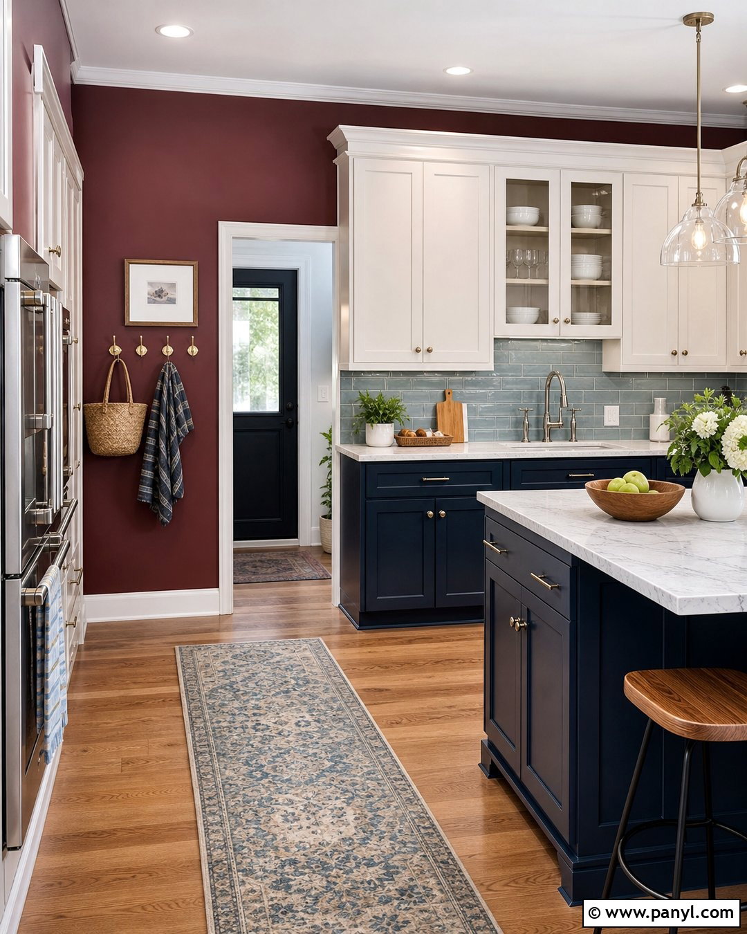 Light Burgundy Kitchen Walls With Navy Cabinets - 20 light burgundy kitchen walls