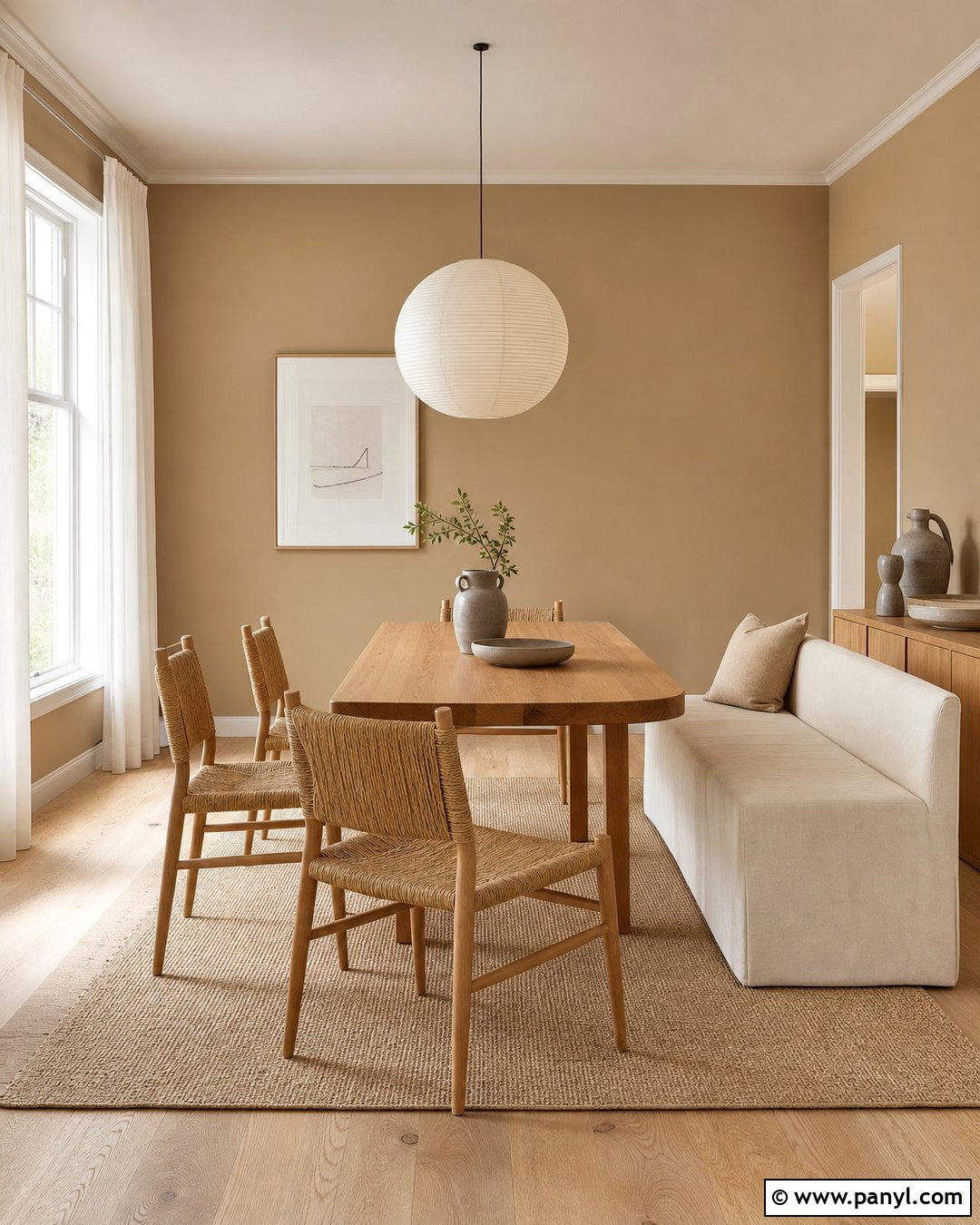 Light Camel Walls With Pale Oak - 25 Camel Wall Color Ideas