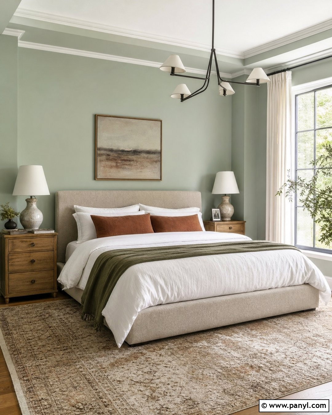 Light Eucalyptus Green Bedroom - 30 light green wall color ideas