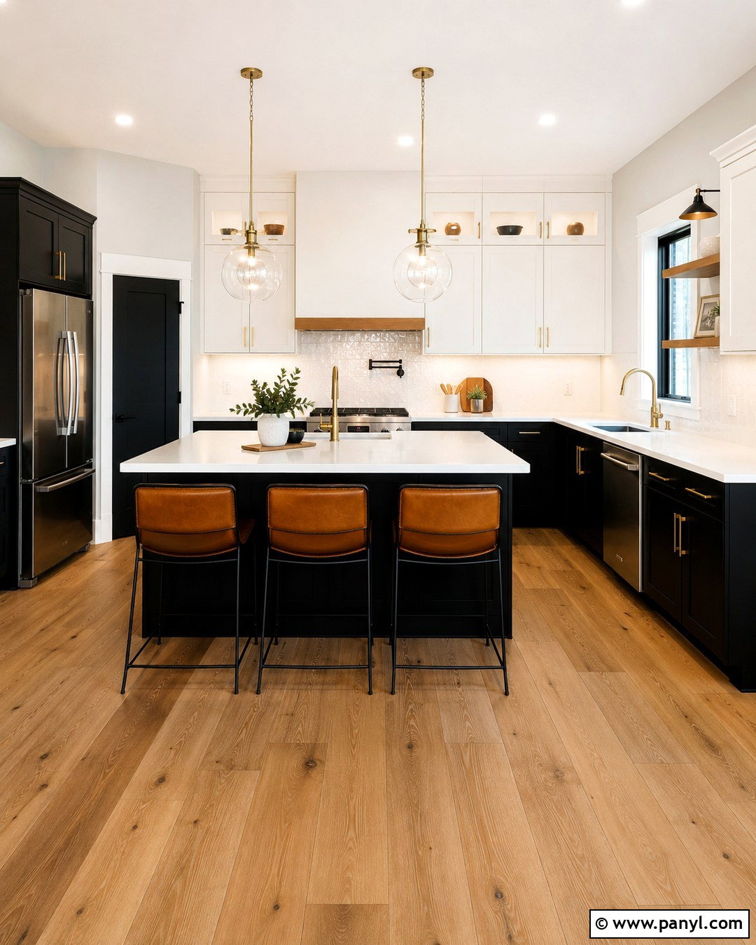 Light French Gray Kitchen With Black Cabinets - 20 Light French Gray Walls