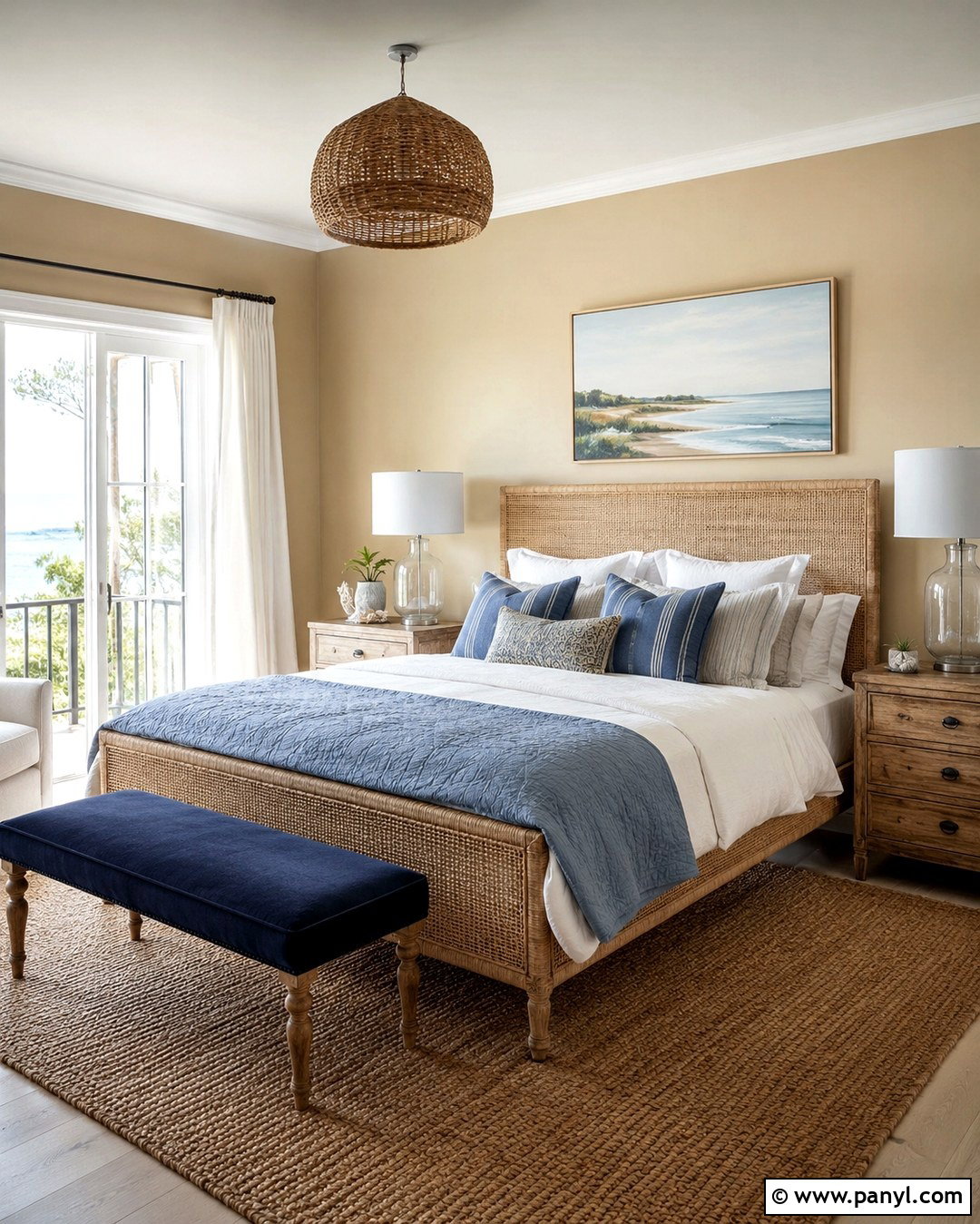 Light Gold Wall Paint For A Coastal Bedroom - 20 Light Gold Wall Paint Ideas