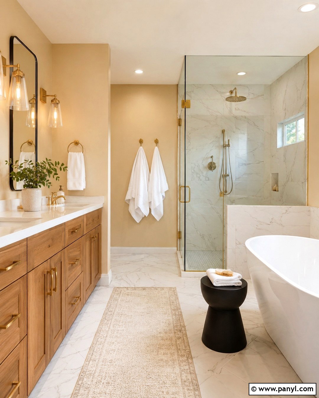Light Gold Wall Paint With White Marble - 20 Light Gold Wall Paint Ideas