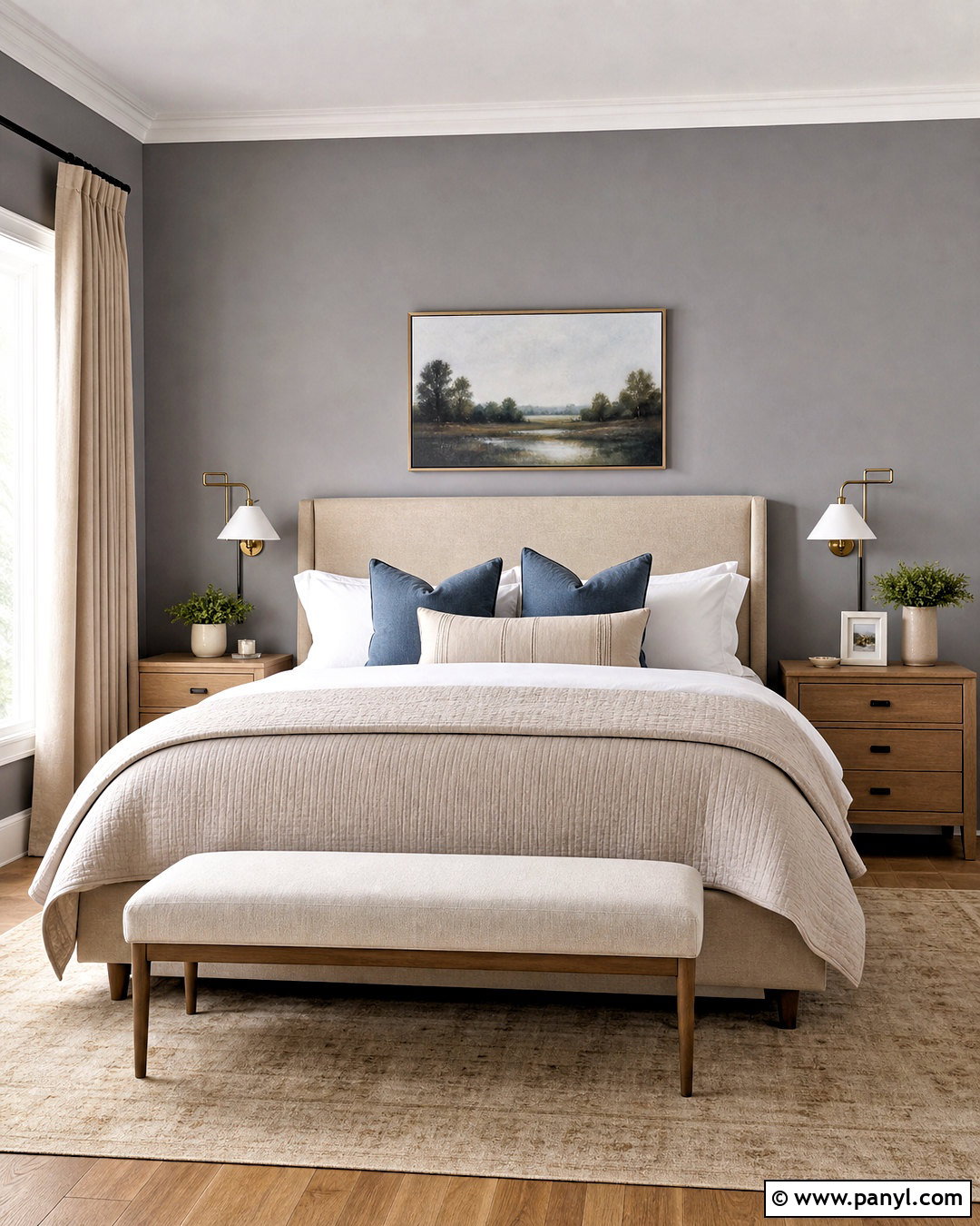 Light Gray Accent Wall Bedroom - 20 gray accent wall ideas