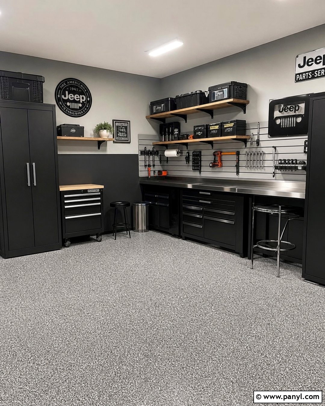 Light Gray And Charcoal Garage Walls - 35 Garage Walls Paint Colors