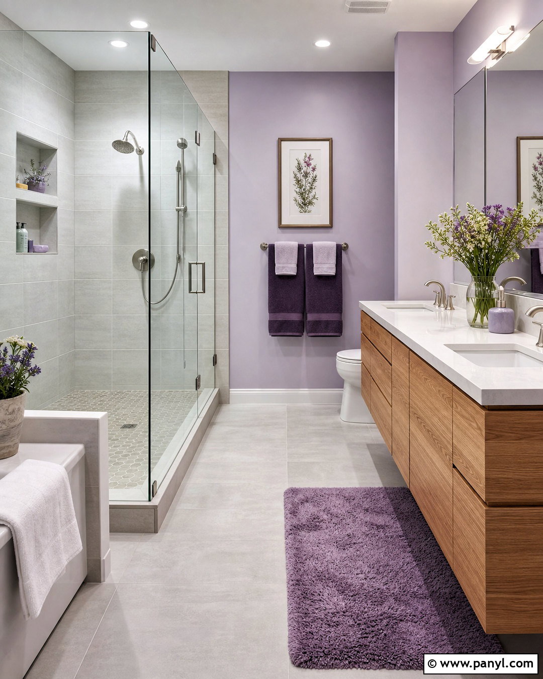 Light Gray And Lavender Bathroom - 20 gray and purple bathroom ideas