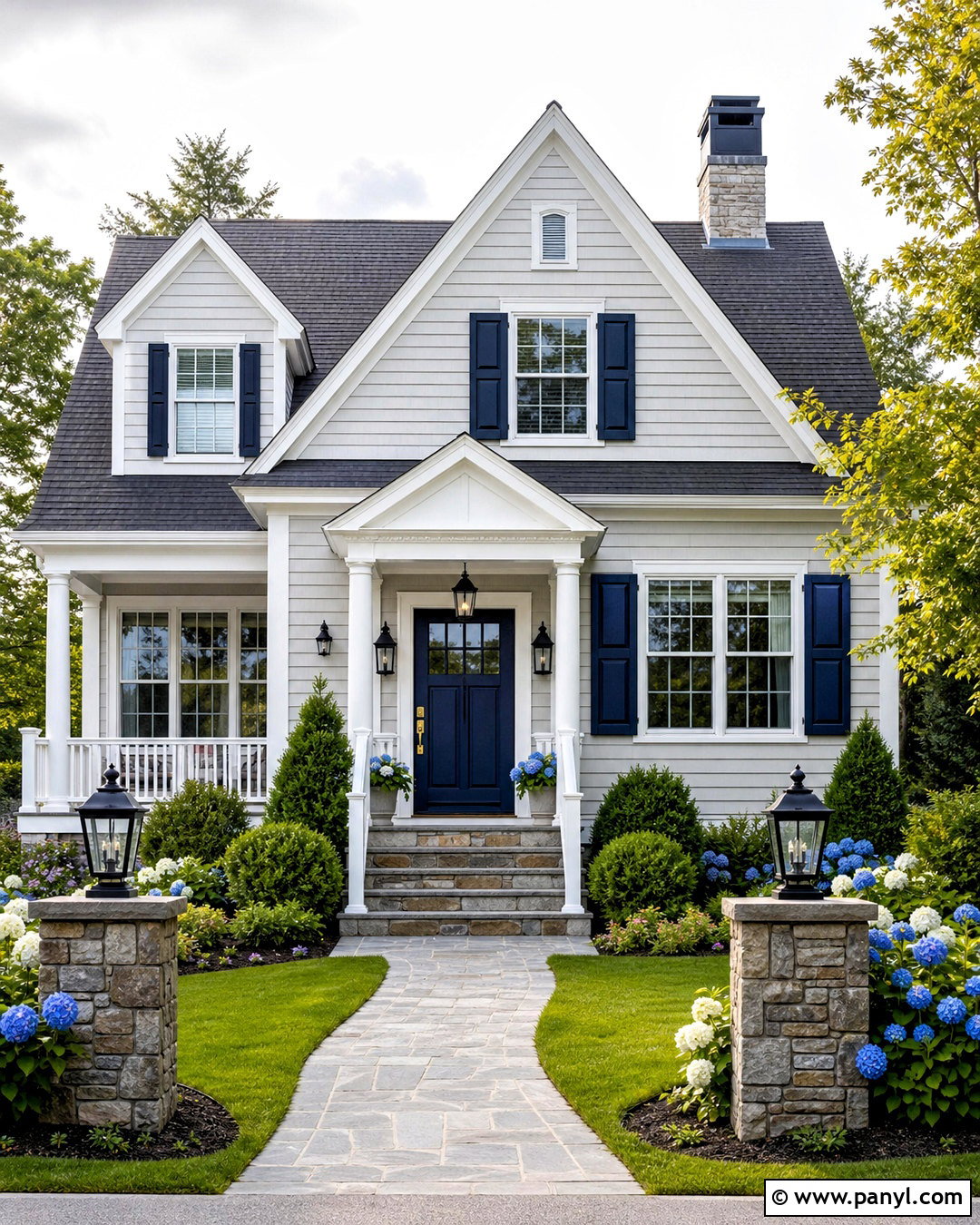Light Gray And Navy Exterior Color Scheme - 20 house exterior colors schemes
