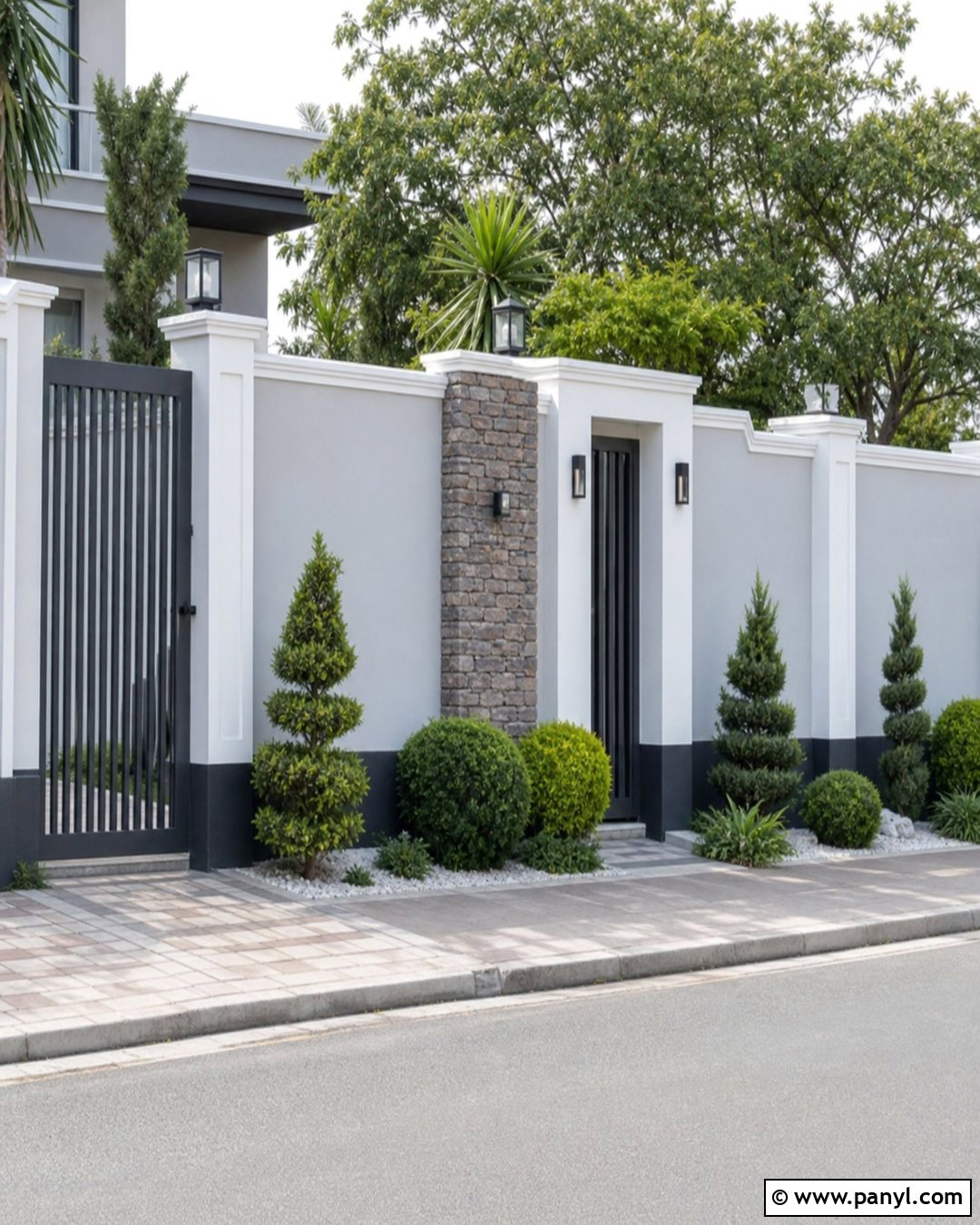 Light Gray And White Compound Wall - 30 compound wall colour combinations