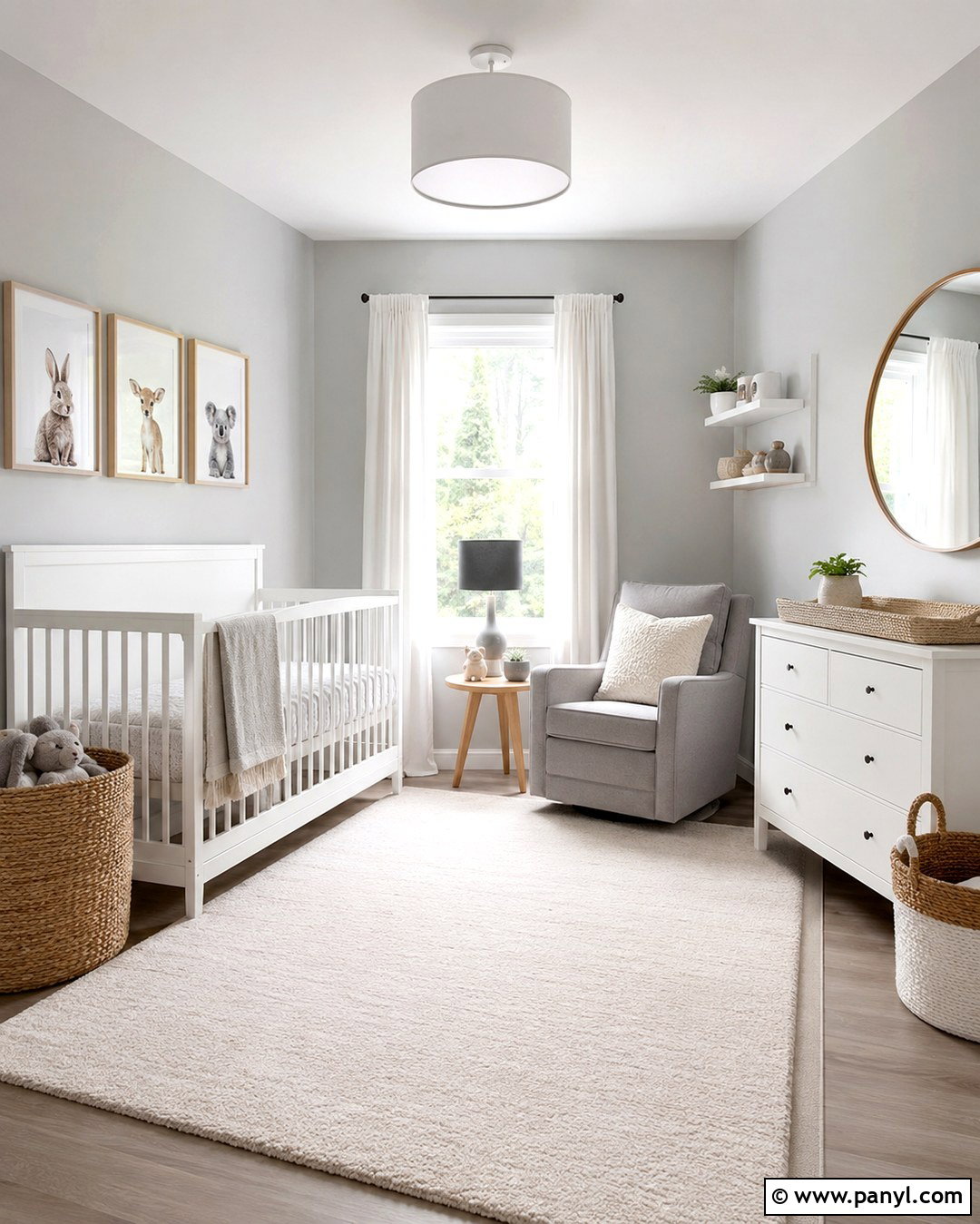 Light Gray And White Nursery - 20 Nursery Gray Walls
