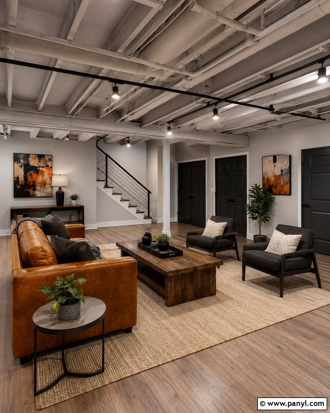 Light Gray Basement With Exposed Ceiling - 20 Light Gray Basement Walls