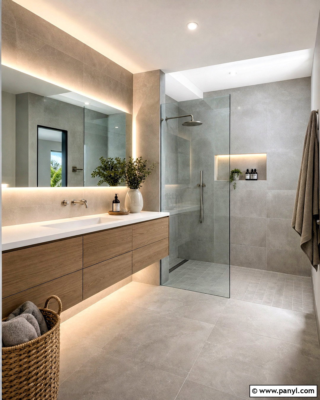 Light Gray Bathroom With Floating Vanity - 20 light gray bathroom ideas