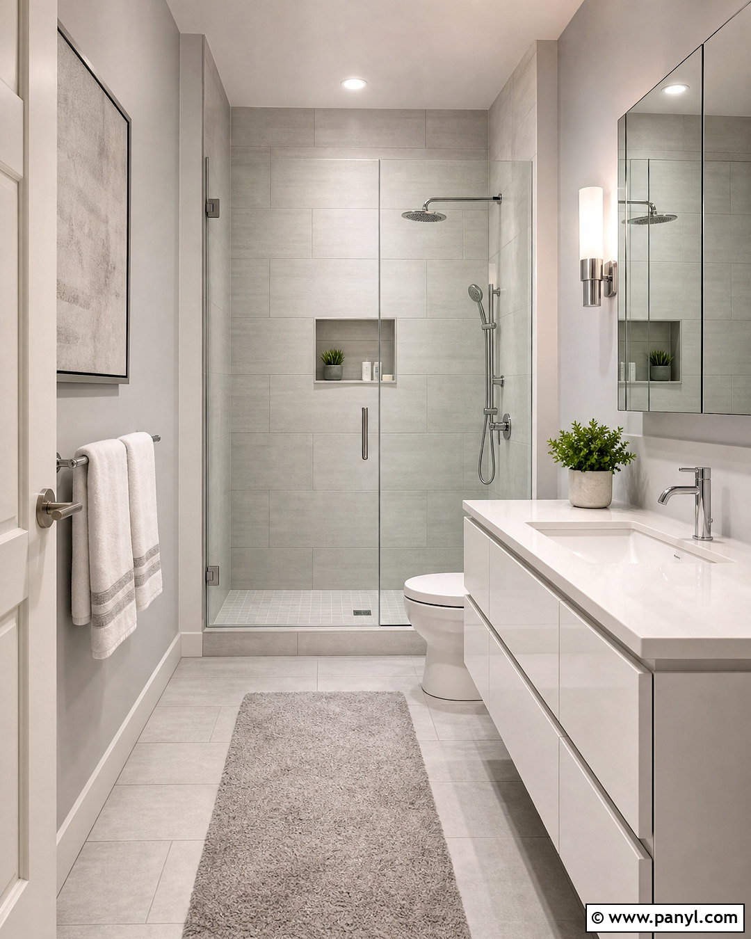 Light Gray Bathroom - 20 small gray bathroom ideas