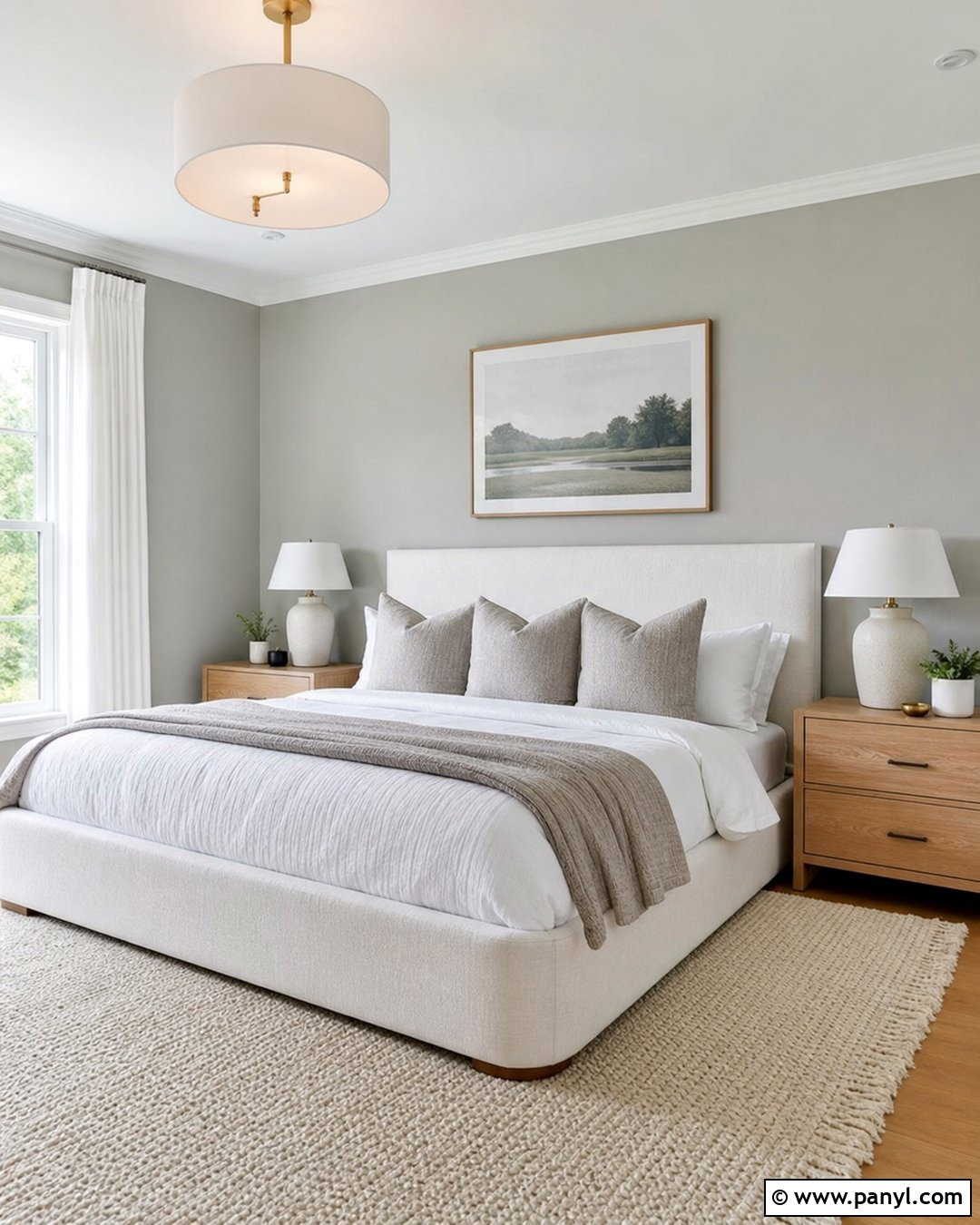 Light Gray Bedroom Walls With White Bedding - 35 Gray Bedroom Walls