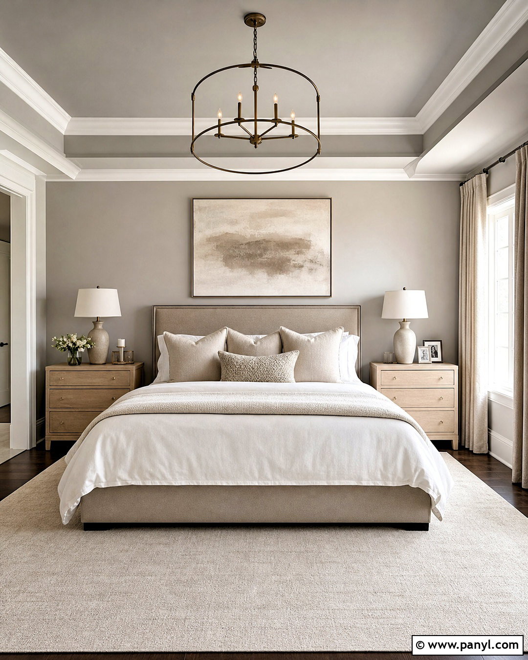 Light Gray Bedroom With Beige and Cream - 20 light gray walls bedroom ideas