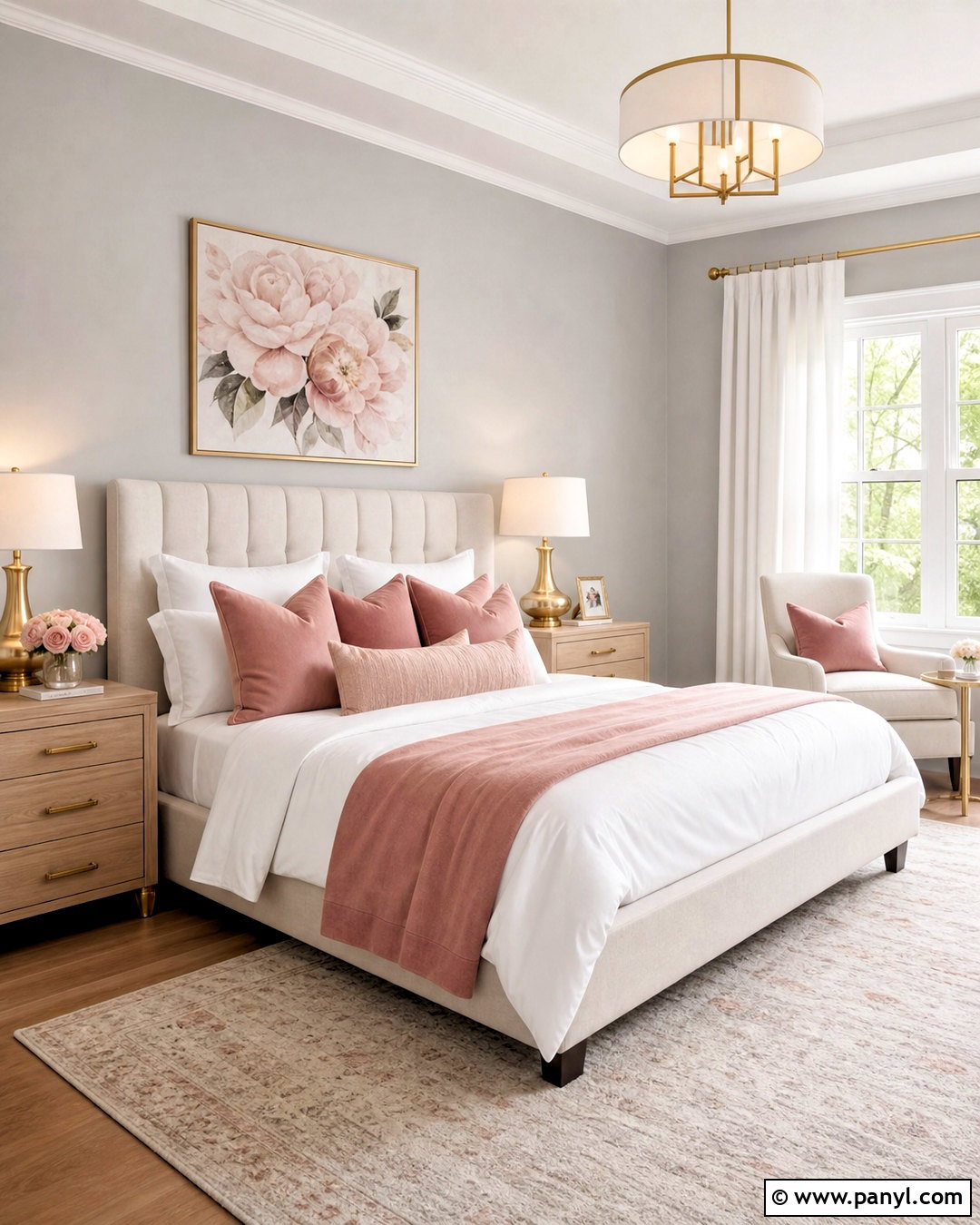 Light Gray Bedroom With Blush Pink Decor - 20 light gray walls bedroom ideas