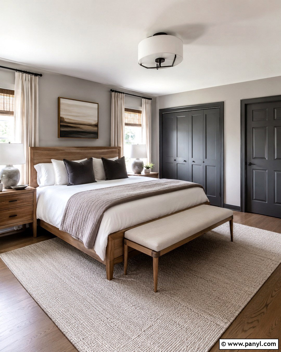 Light Gray Bedroom With Dark Gray Doors - 20 Light Gray Walls With Dark Gray Doors