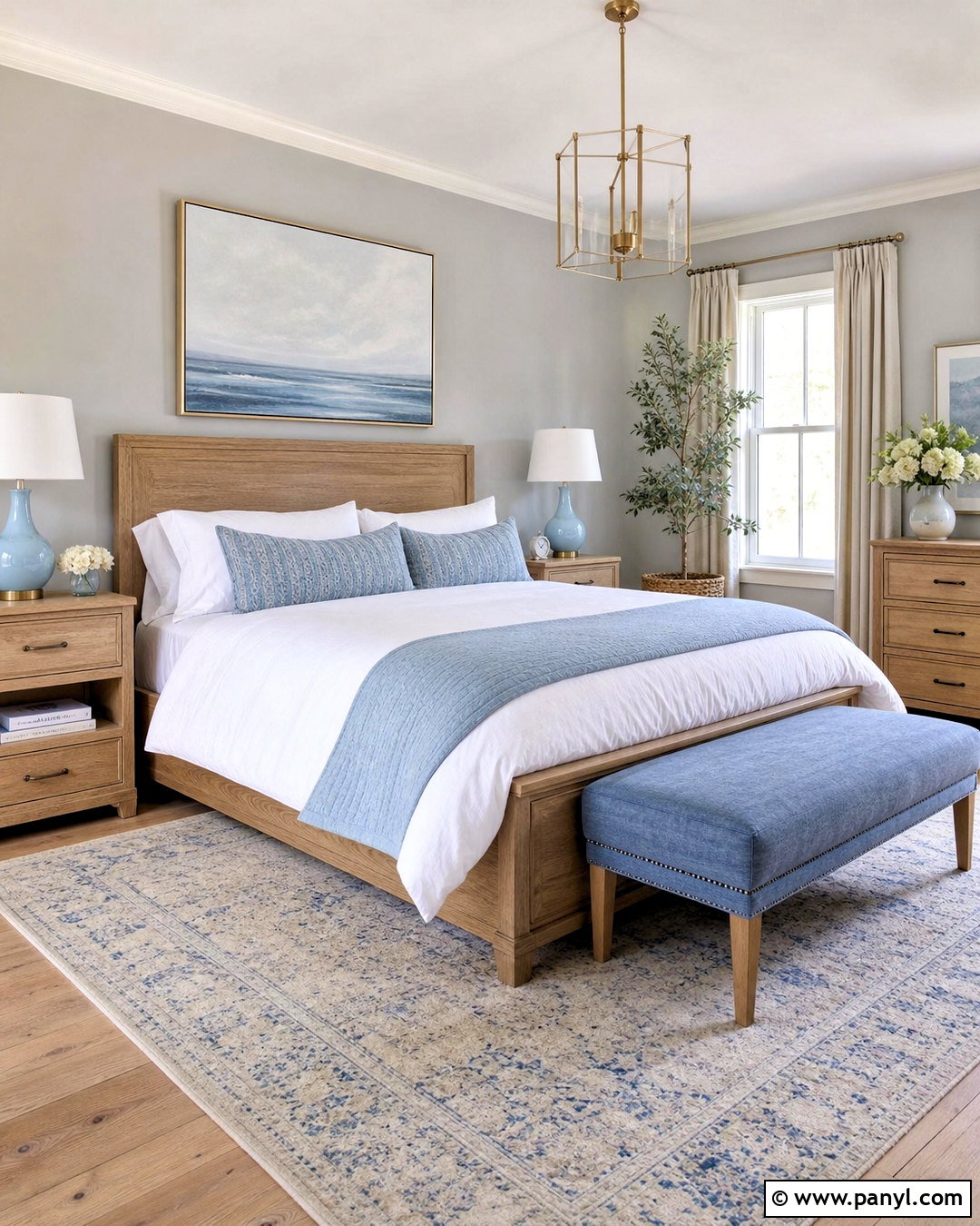 Light Gray Bedroom With Soft Blue - 20 light gray room ideas