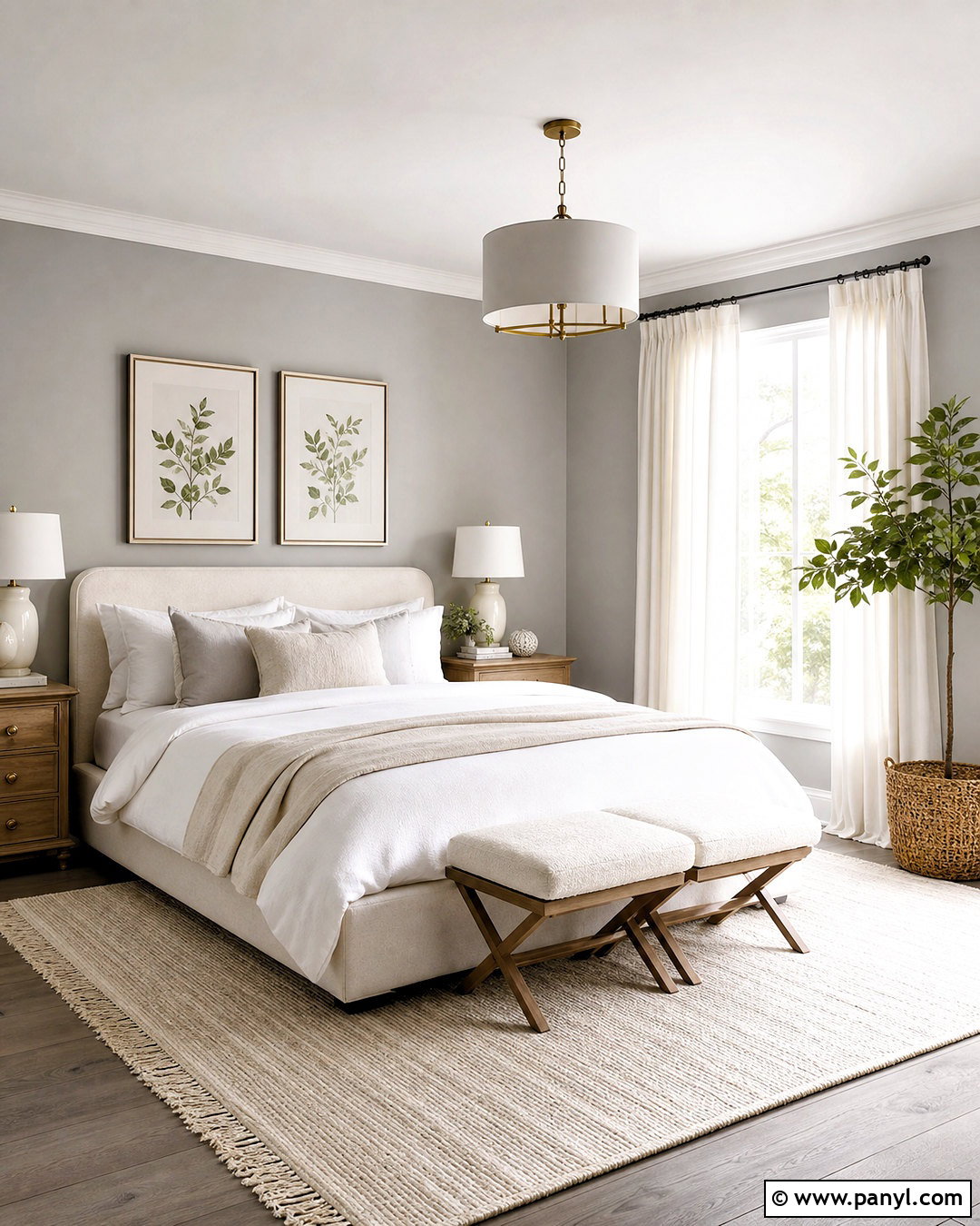 Light Gray Bedroom With White Bedding - 20 light gray walls bedroom ideas