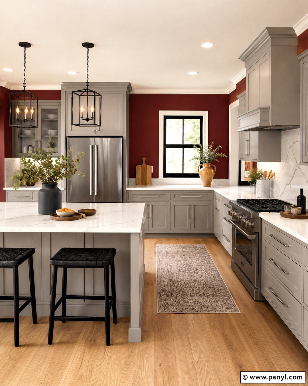 Light Gray Cabinets With Red Walls - 20 What Color Cabinets Go With Red Walls
