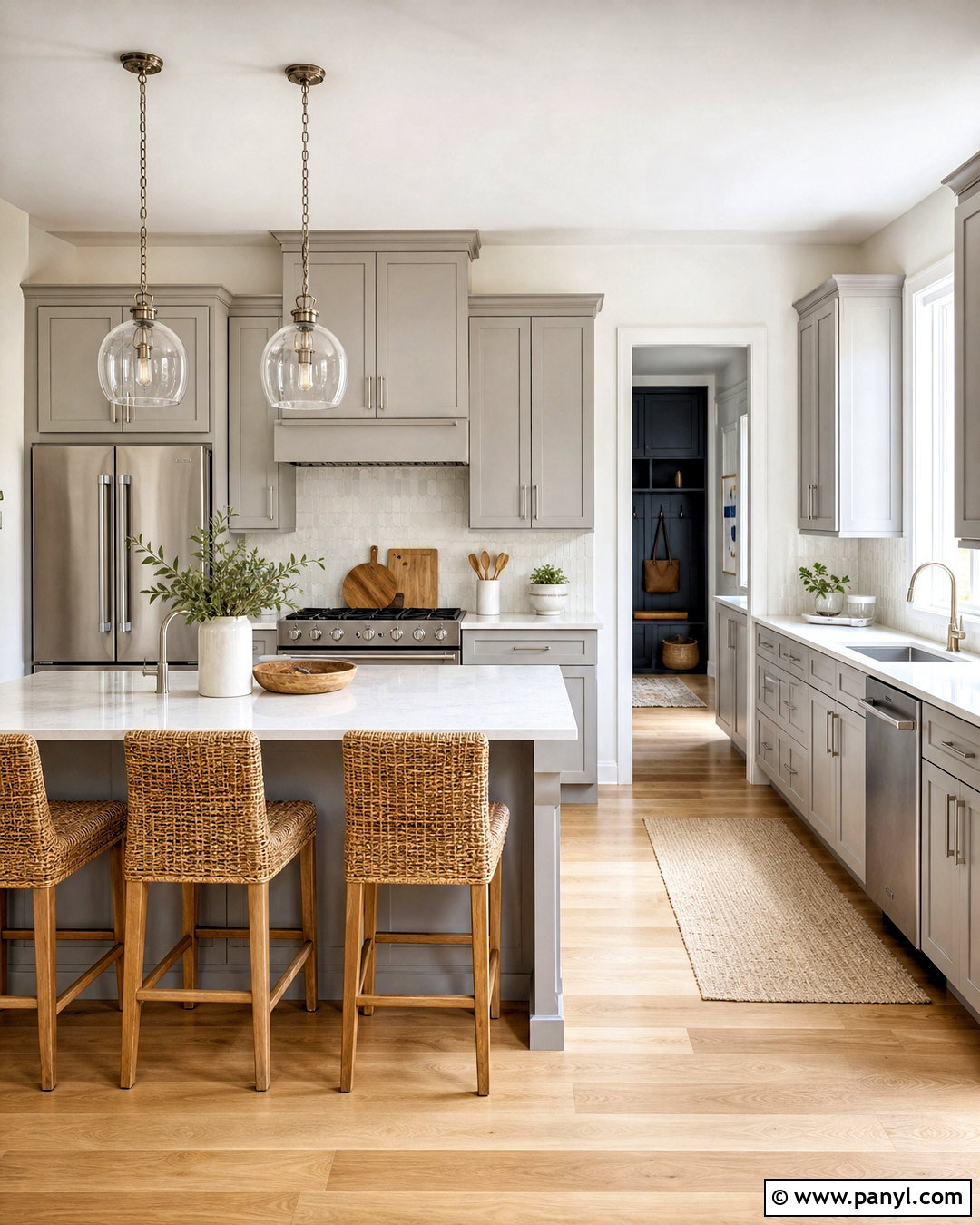 Light Gray Cabinets With White Quartz - 20 kitchen ideas grey cabinets