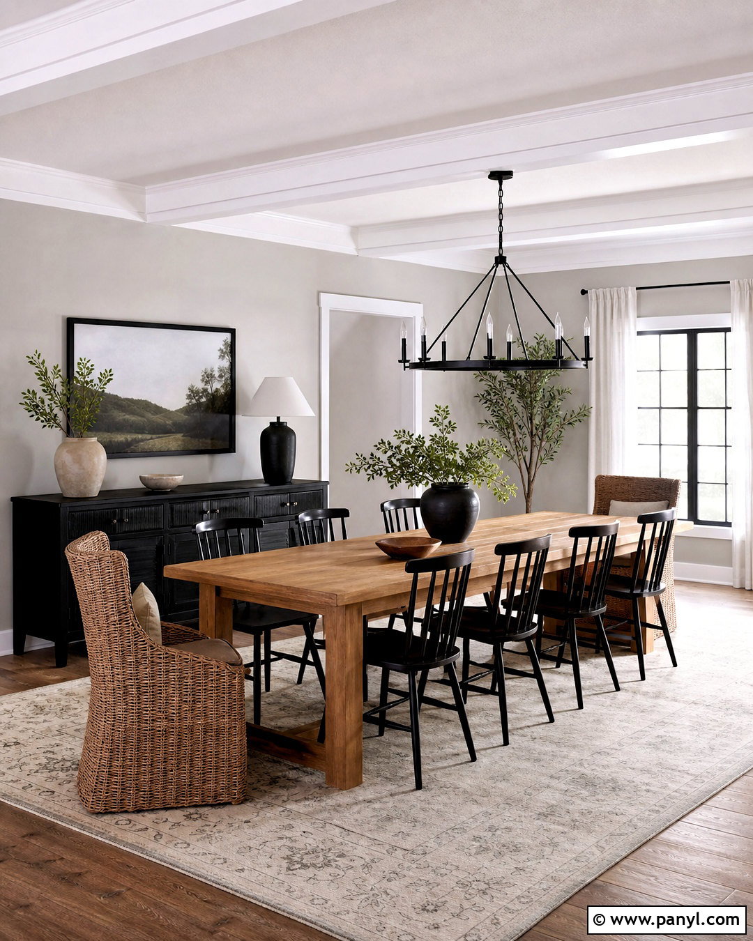Light Gray Dining Room With Black Accents - 20 light gray room ideas