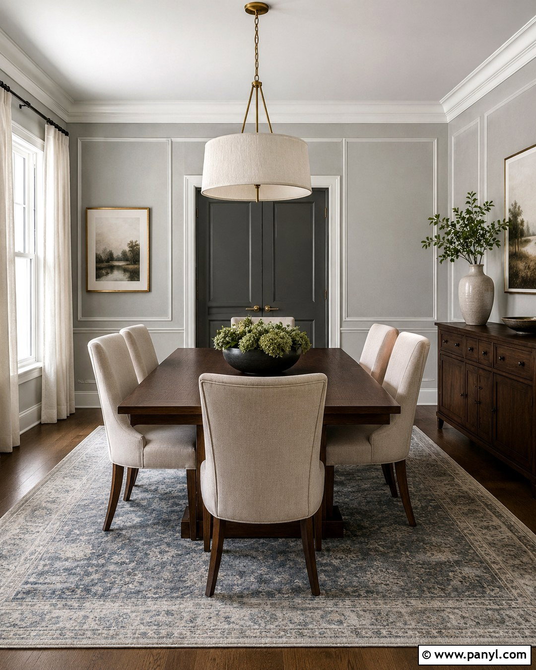 Light Gray Dining Room With Dark Gray Doors - 20 Light Gray Walls With Dark Gray Doors