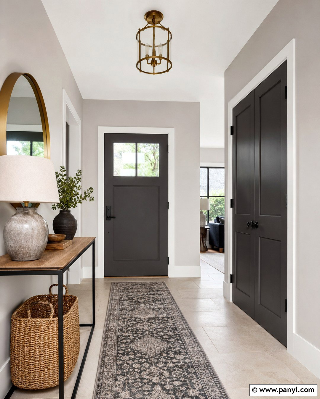 Light Gray Entryway With Dark Gray Doors - 20 Light Gray Walls With Dark Gray Doors