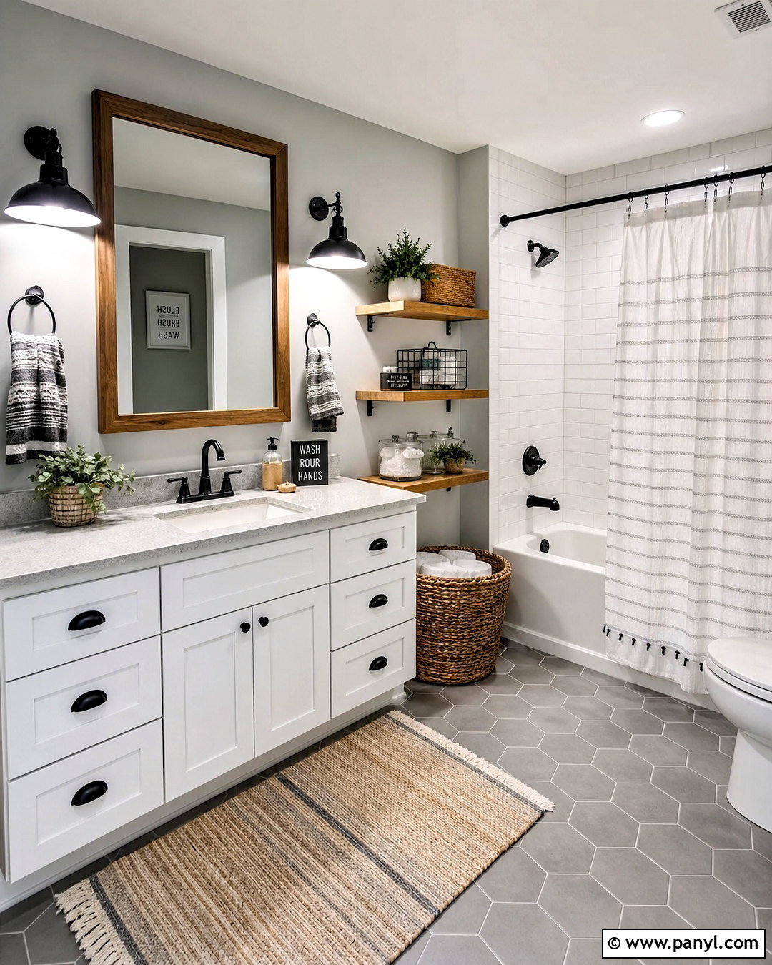 Light Gray Farmhouse Bathroom - 20 light gray bathroom ideas