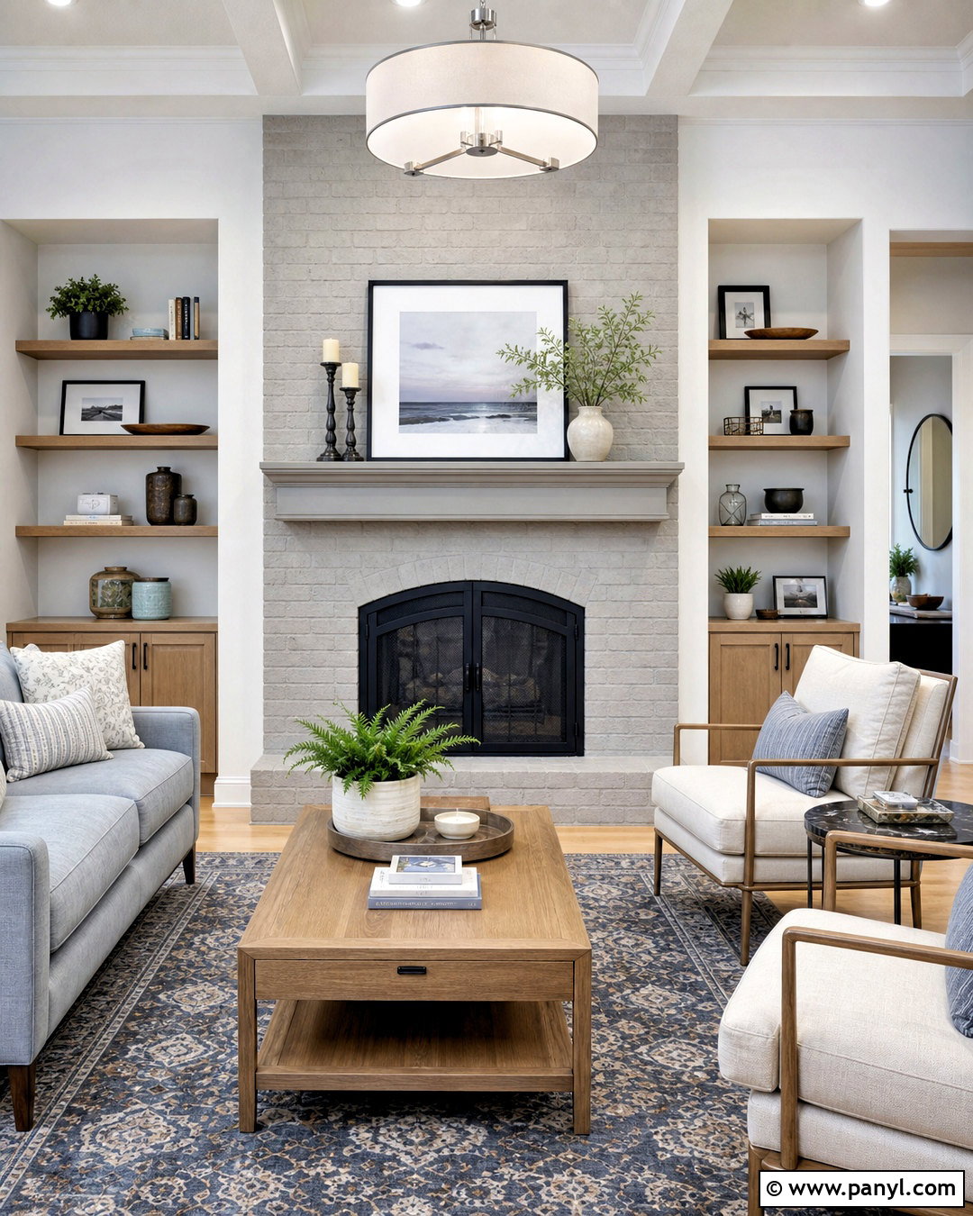 Light Gray Fireplace - 20 fireplace color ideas