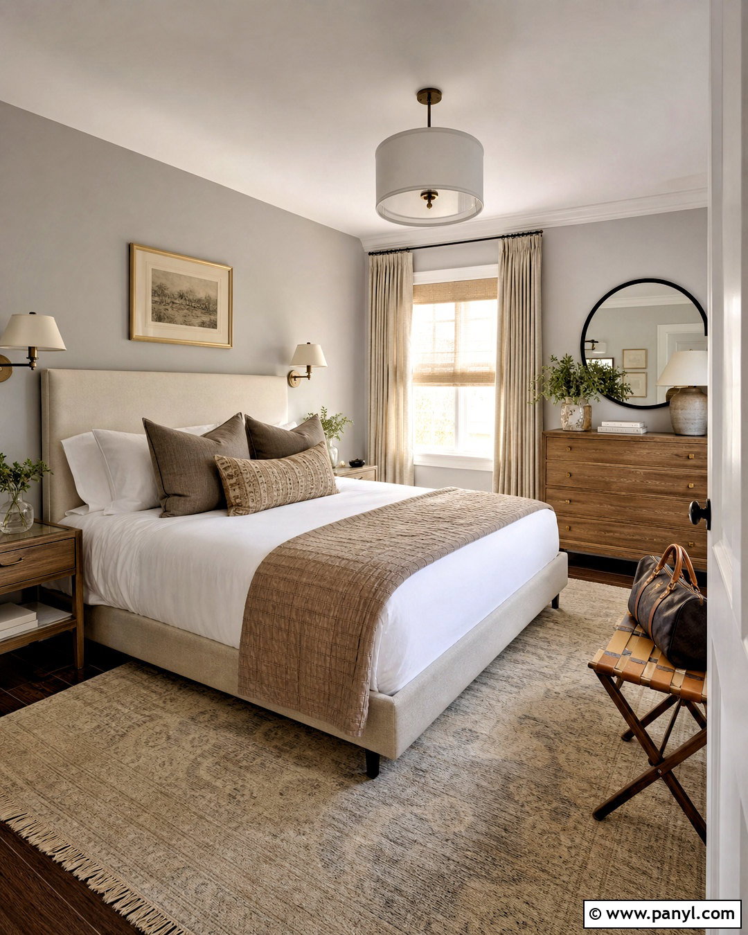 Light Gray Guest Room With Beige - 20 light gray room ideas