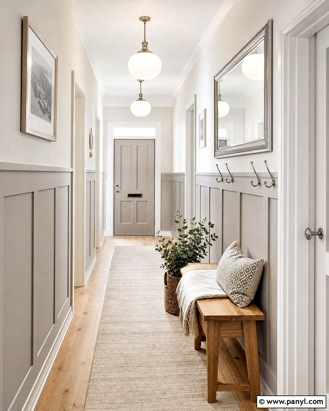 Light Gray Hallway Paneling - 20 half wall paneling ideas hallways