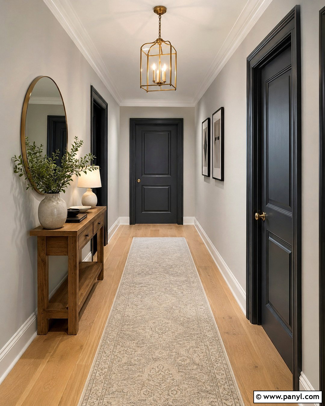 Light Gray Hallway With Dark Gray Doors - 20 Light Gray Walls With Dark Gray Doors