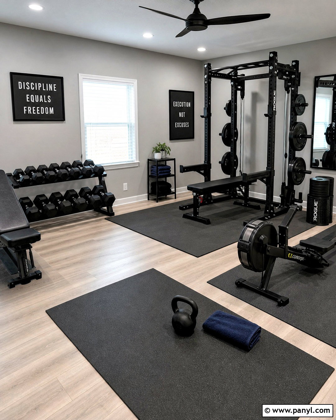 Light Gray Home Gym - 20 home gym colors paint ideas