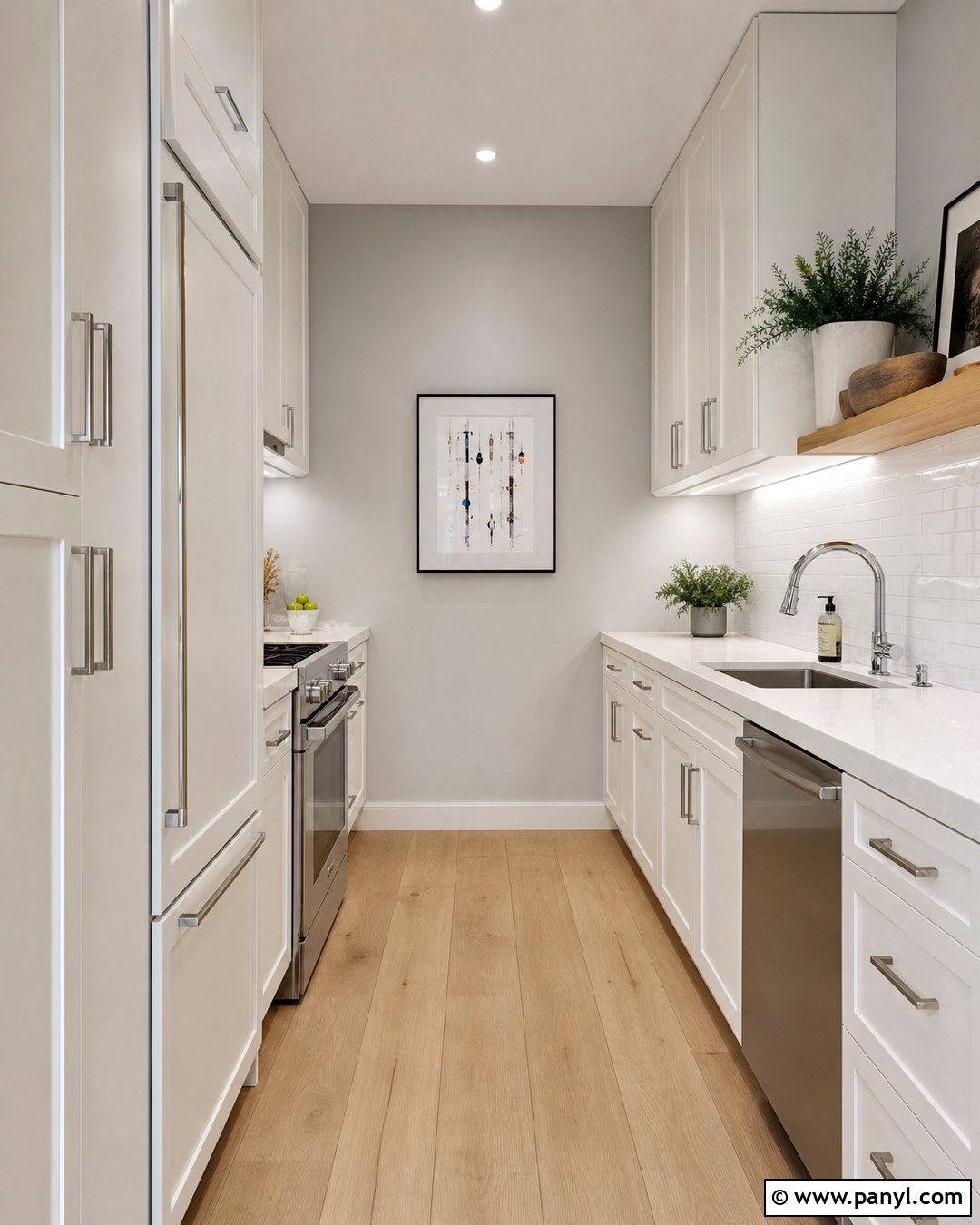 Light Gray Kitchen Walls In A Small Galley Kitchen - 30 Light Gray Kitchen Walls