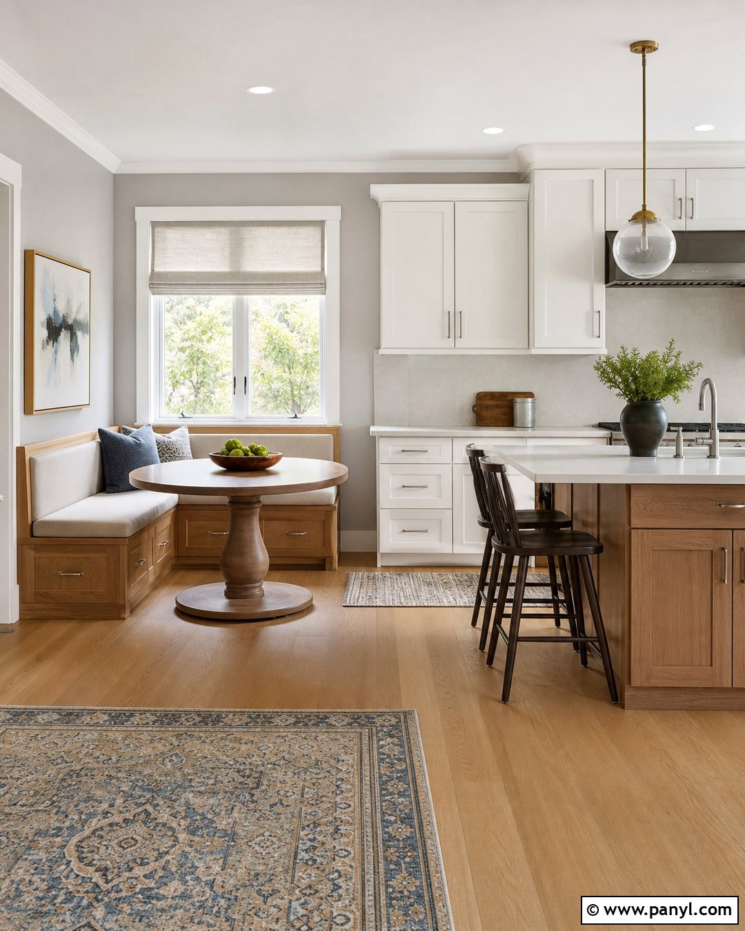 Light Gray Kitchen Walls With A Breakfast Nook - 30 Light Gray Kitchen Walls