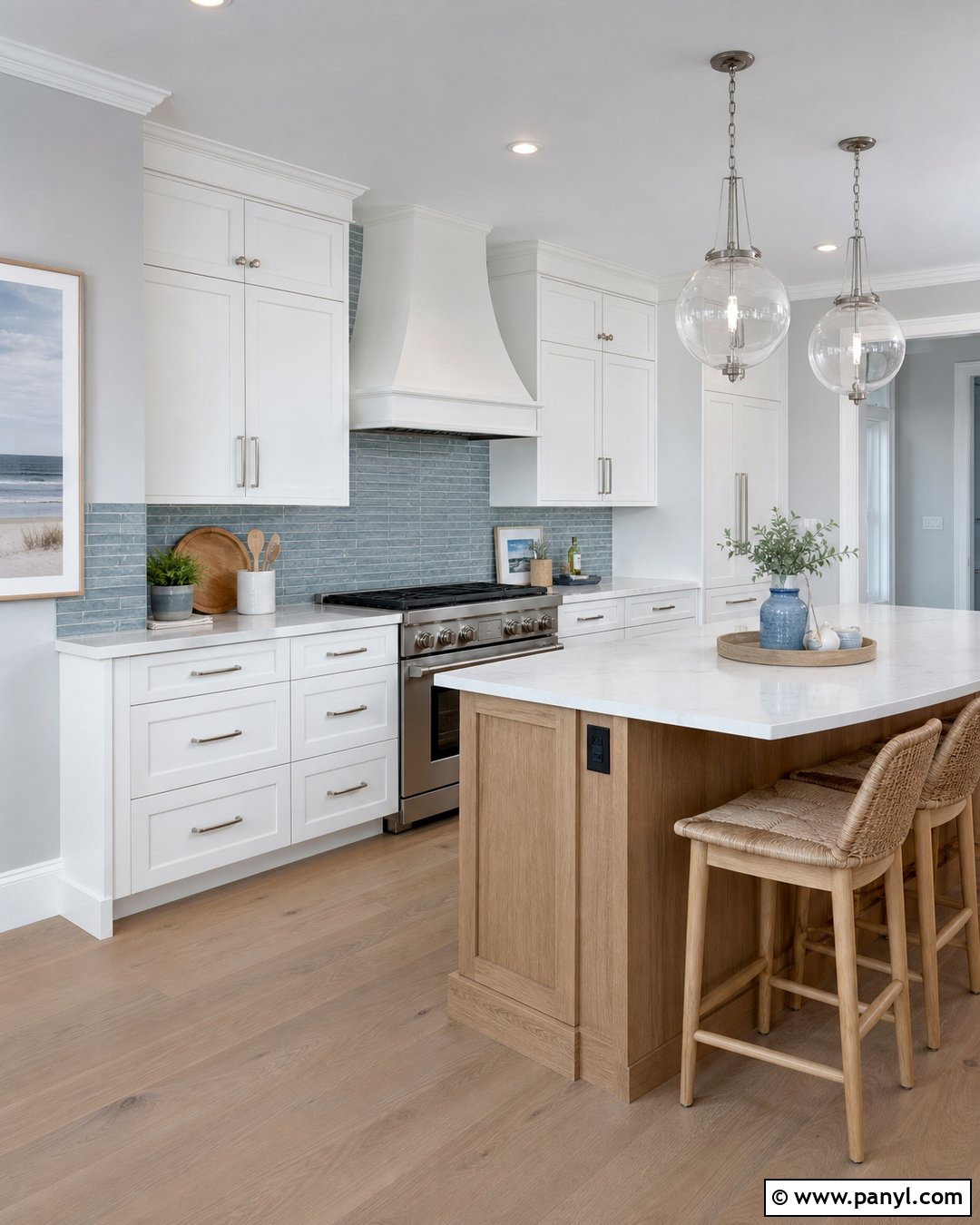 Light Gray Kitchen Walls With Blue Backsplash - 30 Light Gray Kitchen Walls